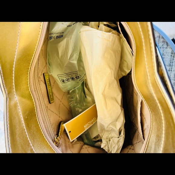 Michael Kors Jet Set Travel XL Chain Signature Chain tote&wallet Pale Gold - Picture 7 of 11